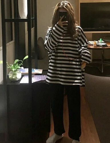 Lucia Striped Long Sleeve T-Shirt - Y2K Summer, 90S Grunge, Retro, Pastel Goth, Y2K Club Lucia Striped Long Sleeve T-Shirt - Y2K Summer, 90S Grunge, Retro, Pastel Goth, Y2K Club