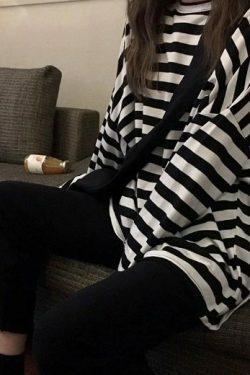 Lucia Striped Long Sleeve T-Shirt - Y2K Summer, 90S Grunge, Retro, Pastel Goth, Y2K Club