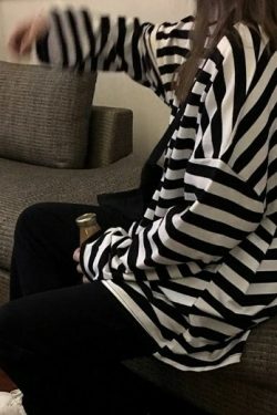 Lucia Striped Long Sleeve T-Shirt - Y2K Summer, 90S Grunge, Retro, Pastel Goth, Y2K Club