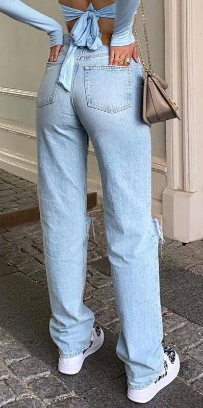 Lucy Distressed Grunge Jeans - Y2K Summer, 90S Fashion, Retro Style, Y2K Club & Party Outfits