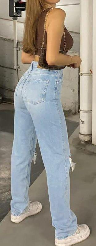 Lucy Distressed Grunge Jeans - Y2K Summer, 90S Fashion, Retro Style, Y2K Club & Party Outfits