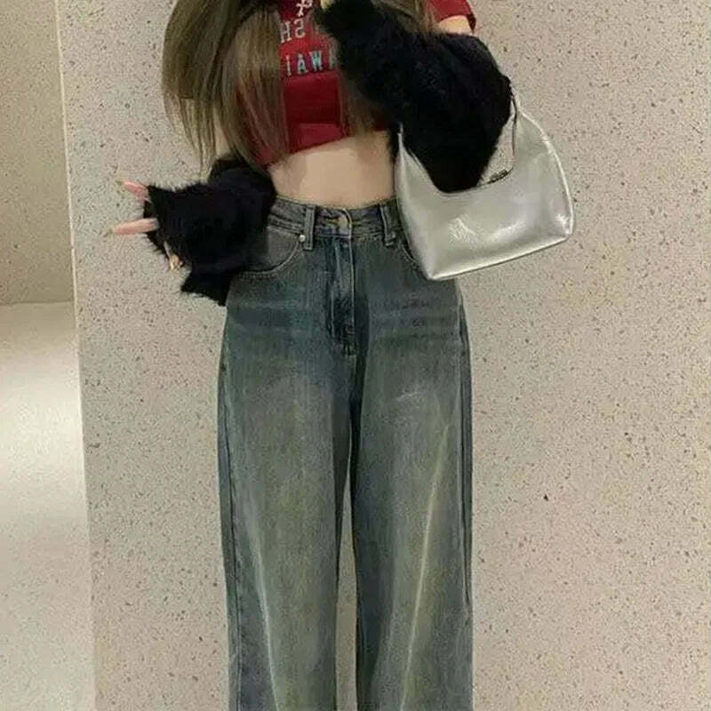 Lucyever Y2K Vintage Baggy Jeans For Women - High Waist 90S Grunge Streetwear Denim Pants Lucyever Y2K Vintage Baggy Jeans For Women - High Waist 90S Grunge Streetwear Denim Pants