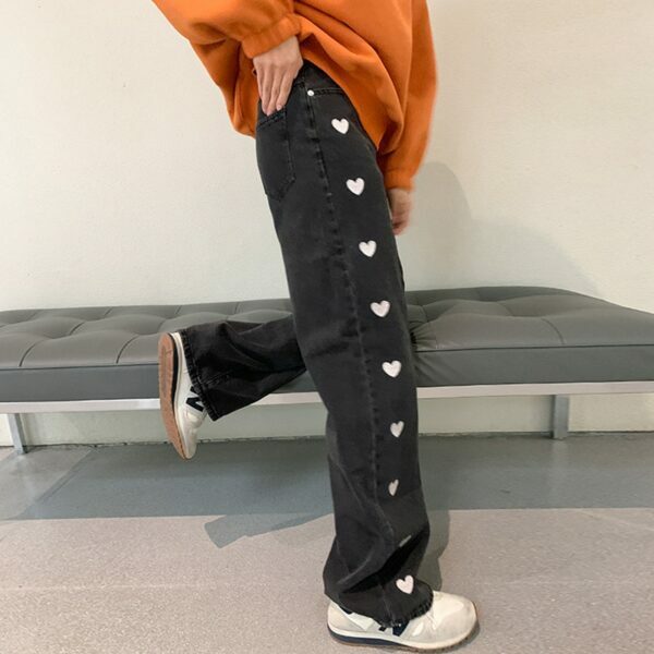 Luna Heart Jeans - Y2K Summer & 90S Grunge Outfits, Retro Y2K Fashion, Baby Tees & Y2