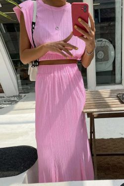 Lydia Co-Ord Set: Y2K Summer Grunge Outfit, 90S Fashion, Retro Style, Baby Tees, Y2