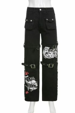 Lylah Cargo Pants - Y2K Summer Grunge, 90S Retro Style, Y2K Club & Party Outfits