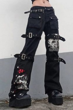 Lylah Cargo Pants - Y2K Summer Grunge, 90S Retro Style, Y2K Club & Party Outfits