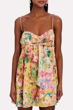 Madison Floral Mini Dress - Y2K Summer, 90S Fashion, Grunge, Retro, Pastel Goth, Y2