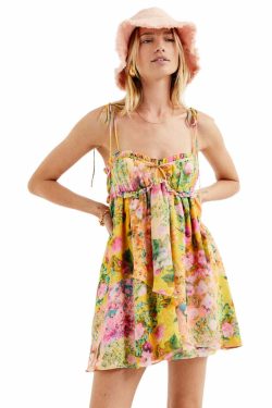 Madison Floral Mini Dress - Y2K Summer, 90S Fashion, Grunge, Retro, Pastel Goth, Y2