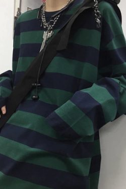 Madison Striped Long Sleeve - Y2K Summer, 90S Grunge, Retro, Pastel Goth, Y2K Club & Party