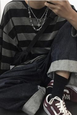 Madison Striped Long Sleeve - Y2K Summer, 90S Grunge, Retro, Pastel Goth, Y2K Club & Party