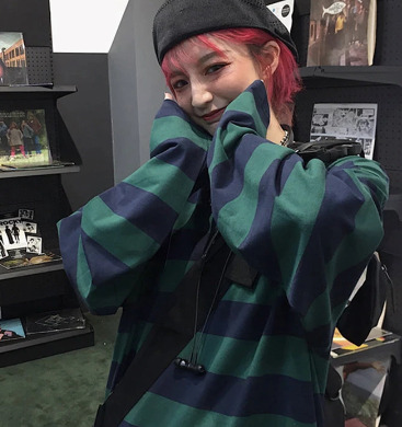 Madison Striped Long Sleeve - Y2K Summer, 90S Grunge, Retro, Pastel Goth, Y2K Club & Party