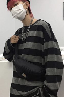 Madison Striped Long Sleeve - Y2K Summer, 90S Grunge, Retro, Pastel Goth, Y2K Club & Party