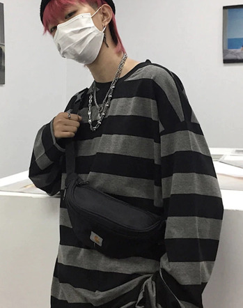 Madison Striped Long Sleeve - Y2K Summer, 90S Grunge, Retro, Pastel Goth, Y2K Club & Party