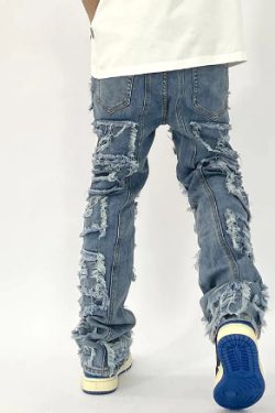 Maeve Distressed Denim Jeans - Y2K Summer Grunge, 90S Retro, Hip Hop Fashion, Y2K Club Outfits