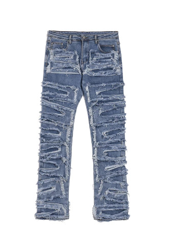 Maeve Distressed Denim Jeans - Y2K Summer Grunge, 90S Retro, Hip Hop Fashion, Y2K Club Outfits Maeve Distressed Denim Jeans - Y2K Summer Grunge, 90S Retro, Hip Hop Fashion, Y2K Club Outfits