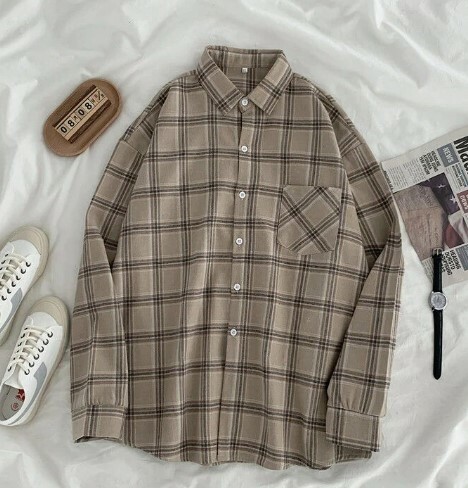 Maeve Street Style Plaid Shirt - Y2K Summer Grunge, 90S Retro, Pastel Goth, Y2K Club Outfit Maeve Street Style Plaid Shirt - Y2K Summer Grunge, 90S Retro, Pastel Goth, Y2K Club Outfit