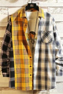 Magnolia Patchwork Plaid Shirt - Y2K Summer Grunge, 90S Retro, Pastel Goth, Y2K Club Outfit