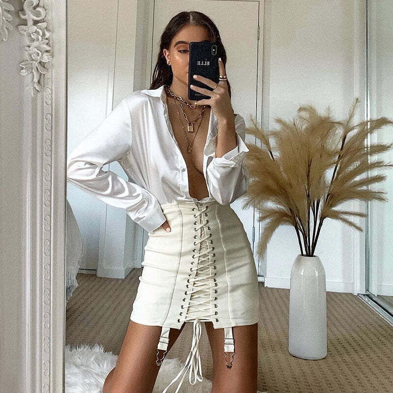 Maia Bandage Skirt - Y2K Summer Grunge, 90S Retro, Gothic Y2K, Pastel Goth, Y2