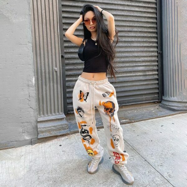 Maia Y2K Grunge Sweatpants - 90S Retro Summer Outfit, Gothic Y2K Fashion, Pastel Goth Style Maia Y2K Grunge Sweatpants - 90S Retro Summer Outfit, Gothic Y2K Fashion, Pastel Goth Style