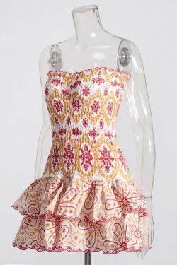 Malina Ruffle Dress - Y2K Summer Grunge Outfit, 90S Fashion, Retro Style, Pastel Goth Vibes