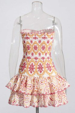 Malina Ruffle Dress - Y2K Summer Grunge Outfit, 90S Fashion, Retro Style, Pastel Goth Vibes