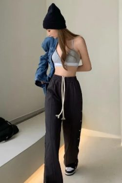 Margaret High Waist Loose Jogger Pants - Y2K Summer Grunge 90S Fashion Retro Style Y2K Outfits