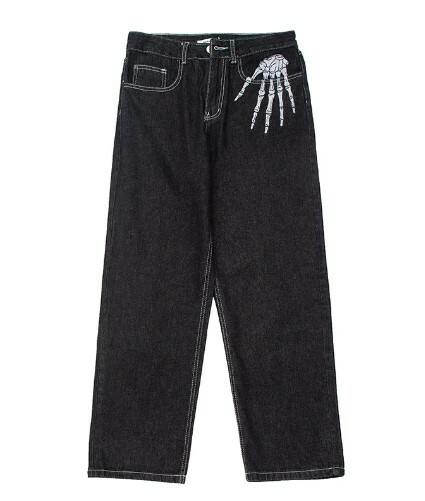 Margot Retro Skull Hand Jeans - Y2K Grunge, 90S Fashion, Gothic Y2K, Y2K Summer Outfits
