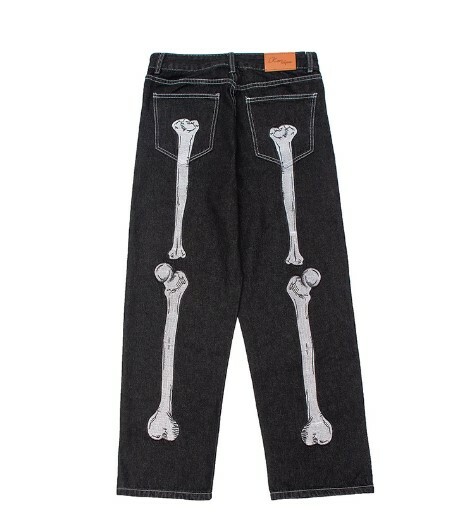 Margot Retro Skull Hand Jeans - Y2K Grunge, 90S Fashion, Gothic Y2K, Y2K Summer Outfits