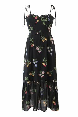 Maria Floral Midi Dress - Y2K Summer Outfit, 90S Fashion, Grunge, Retro Style, Y2K Party Look