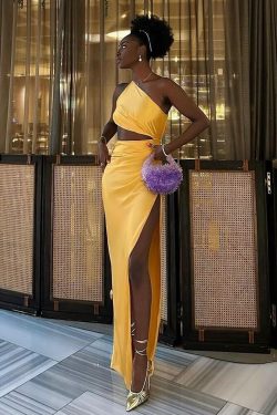 Maria One Shoulder Maxi Dress - Y2K Summer, 90S Fashion, Grunge, Retro, Party & Club Outfits