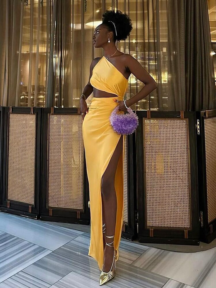 Maria One Shoulder Maxi Dress - Y2K Summer, 90S Fashion, Grunge, Retro, Party & Club Outfits Maria One Shoulder Maxi Dress - Y2K Summer, 90S Fashion, Grunge, Retro, Party & Club Outfits