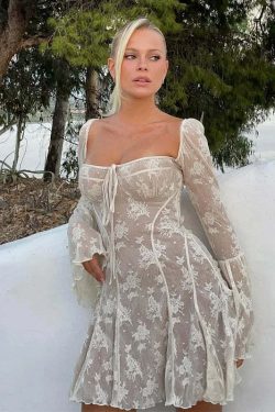 Mariene Mini Dress - Y2K Summer Grunge Outfit, 90S Fashion, Retro Style, Pastel Goth Vibes