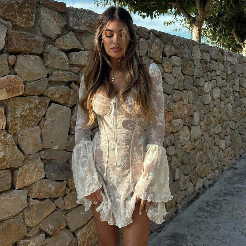 Mariene Mini Dress - Y2K Summer Grunge Outfit, 90S Fashion, Retro Style, Pastel Goth Vibes