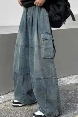 Marley Baggy Jeans - Y2K Summer Grunge, 90S Retro, Gothic Y2K, Hip Hop Fashion, Y2K