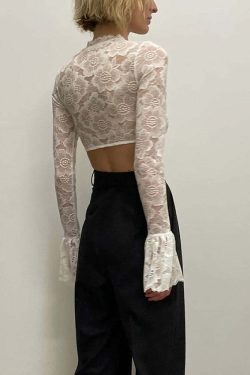 Mary Blouse: Y2K Summer Grunge Top, 90S Retro Style, Perfect For Y2K Party & Club Outfits