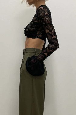 Mary Blouse: Y2K Summer Grunge Top, 90S Retro Style, Perfect For Y2K Party & Club Outfits