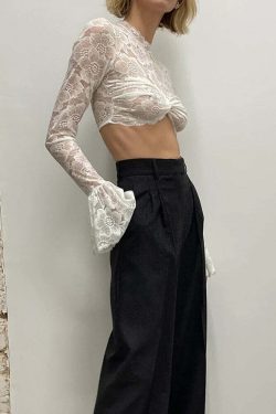 Mary Blouse: Y2K Summer Grunge Top, 90S Retro Style, Perfect For Y2K Party & Club Outfits