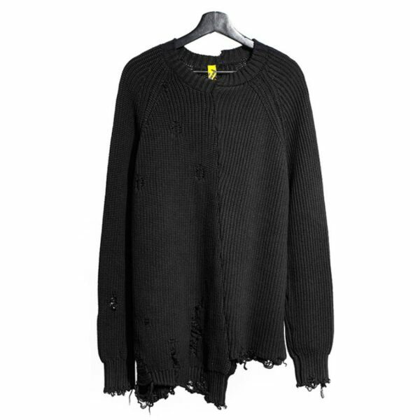 Matilda Distressed Sweater - Y2K Grunge, 90S Fashion, Retro Style, Pastel Goth, Y2K Summer Out Matilda Distressed Sweater - Y2K Grunge, 90S Fashion, Retro Style, Pastel Goth, Y2K Summer Out