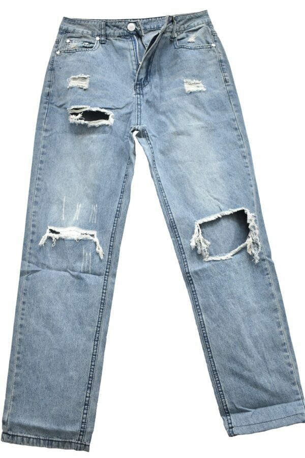 Maya Grunge Ripped Jeans - Y2K Summer, 90S Fashion, Retro Style, Y2K Club & Party Outfits