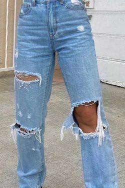 Maya Grunge Ripped Jeans - Y2K Summer, 90S Fashion, Retro Style, Y2K Club & Party Outfits