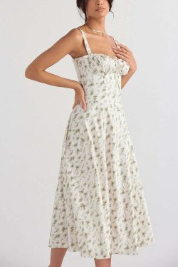 Maya Midi Dress - Y2K Summer Grunge Outfit, 90S Fashion, Retro Style, Pastel Goth Vibes