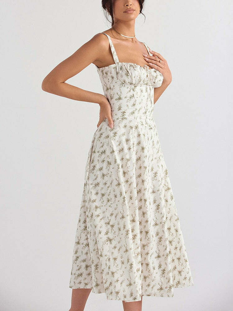 Maya Midi Dress - Y2K Summer Grunge Outfit, 90S Fashion, Retro Style, Pastel Goth Vibes Maya Midi Dress - Y2K Summer Grunge Outfit, 90S Fashion, Retro Style, Pastel Goth Vibes