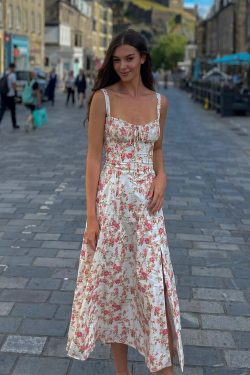 Maya Midi Dress - Y2K Summer Grunge Outfit, 90S Fashion, Retro Style, Pastel Goth Vibes