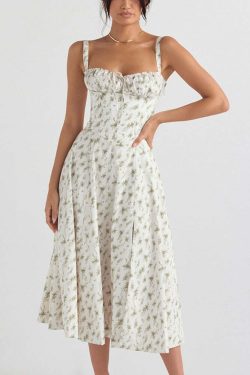 Maya Midi Dress - Y2K Summer Grunge Outfit, 90S Fashion, Retro Style, Pastel Goth Vibes