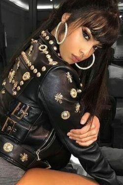 Maya Y2K Leather Jacket - 90S Grunge, Retro Style, Y2K Summer Outfits, Gothic Y2K Fashion