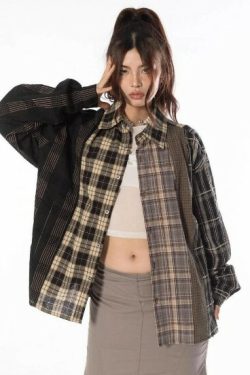 Melody Patchwork Long Sleeve - Y2K Summer Grunge, 90S Retro, Pastel Goth, Y2K Club Outfit