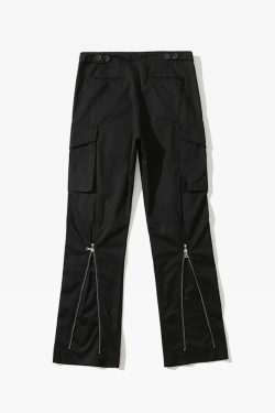 Men'S Black Cargo Pants - Y2K Grunge, 90S Hip Hop, Retro Style, Gothic Y2K, Summer Y2K