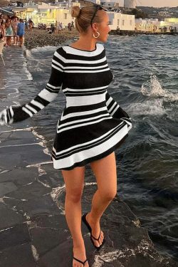 Menari Knitted Mini Dress - Y2K Summer, 90S Grunge, Retro Style, Y2K Party & Club Outfits