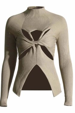 Mera Knitted Top - Y2K Summer Grunge, 90S Retro, Pastel Goth, Y2K Party & Club Outfits