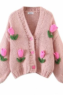 Messina Knitted Cardigan - Y2K Summer, 90S Grunge, Retro Style, Pastel Goth, Y2K Party Outfit